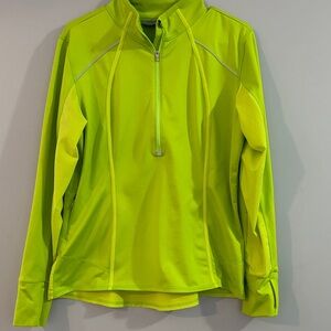 Athleta Neon Lime Half-Zip Pullover